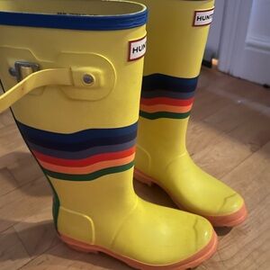 Hunter Yellow Rain Boots Size 4/5